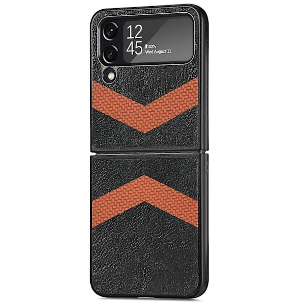 V-formad fiberstickning vikbart telefonfodral för Samsung Galaxy Z Flip4