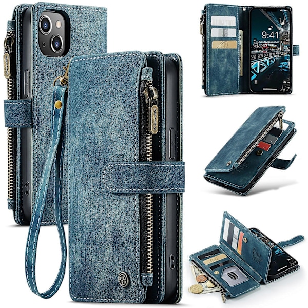 Til iPhone 14 Plus CaseMe C30 Multifunktionelt Telefon Læder Etui