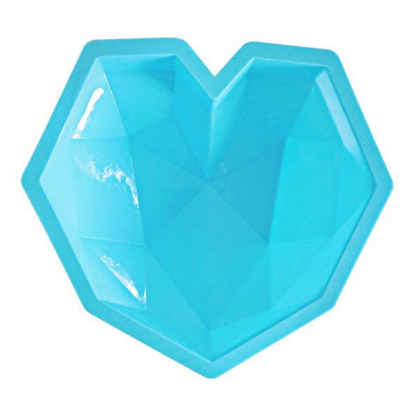 Silikon diamant hjerteformet bakeform for kaker coffee