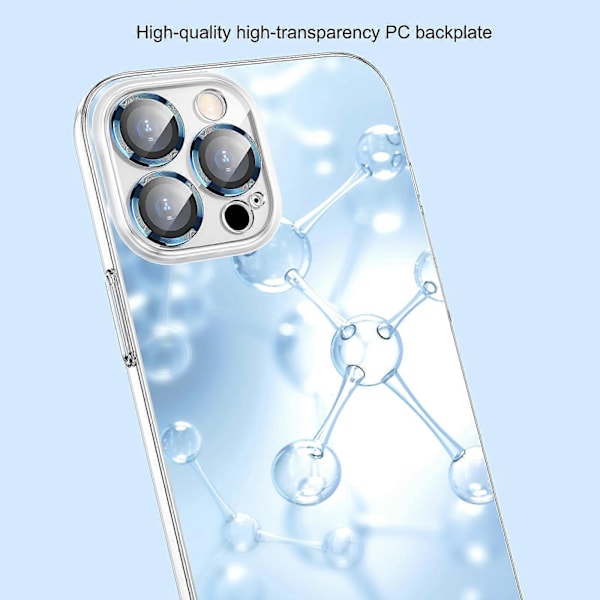 iPhone 13 Pro -puhelimelle läpinäkyvä PC-puhelinkotelo linssikalvolla