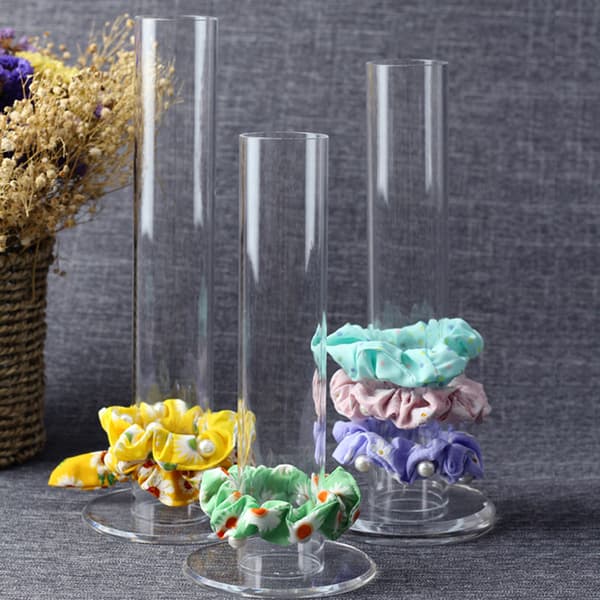 Scrunchie Holder Stativ Akryl Hårarrangør Hårbånd