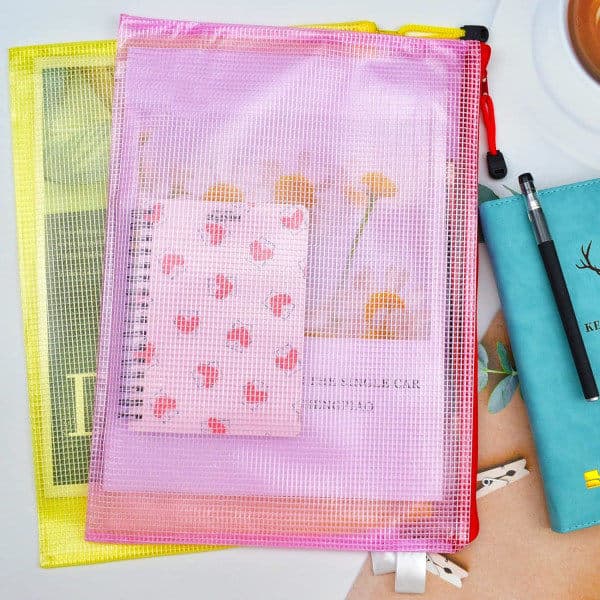 10 stk. Plastlomme A4 Mappe Fil Glidelåspose A4 Glidelåspose