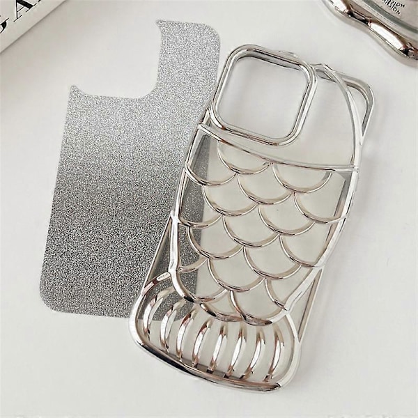 Glitter Fish Shape TPU Electroplating Phone Cover för iPhone 14 Pro Max
