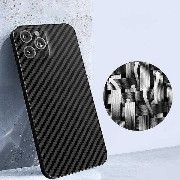 IPhone 14 hiilikuitukuvioinen PC-puhelinkotelo (musta punainen)