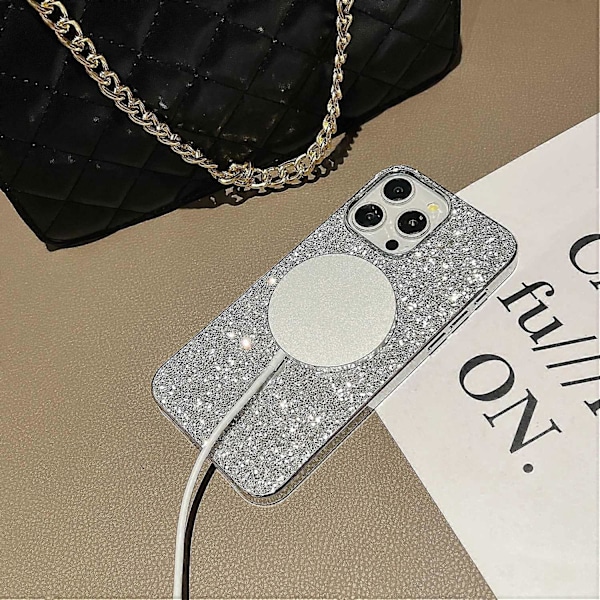 iPhone 13 Pro magneettikotelo TPU+PC Glitter Sparkling -galvanointi puhelinkuori