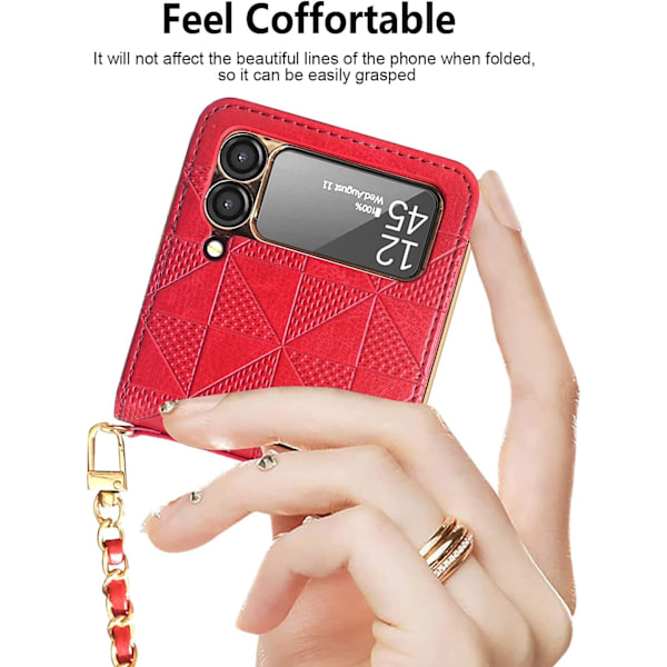 Puhelinkotelo ketjulla Galaxy Z Flip 3 5G:lle red