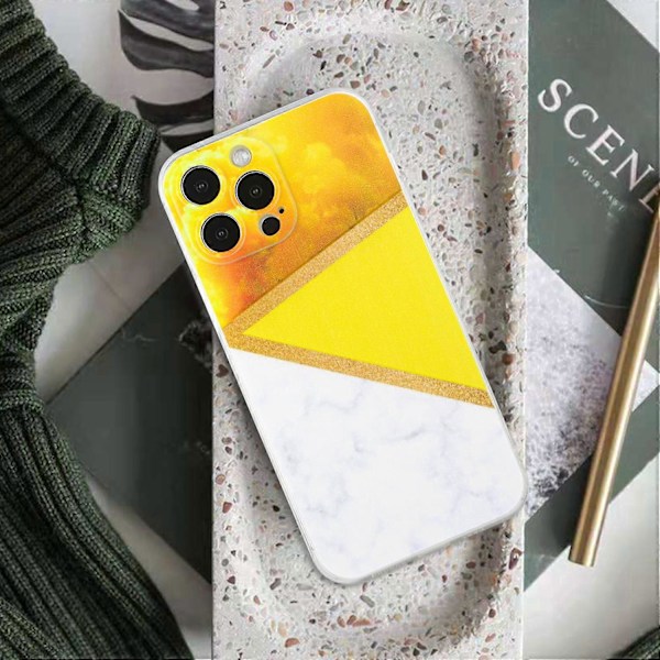 Søm Marmor TPU Telefondeksel For iPhone 14 Pro Max