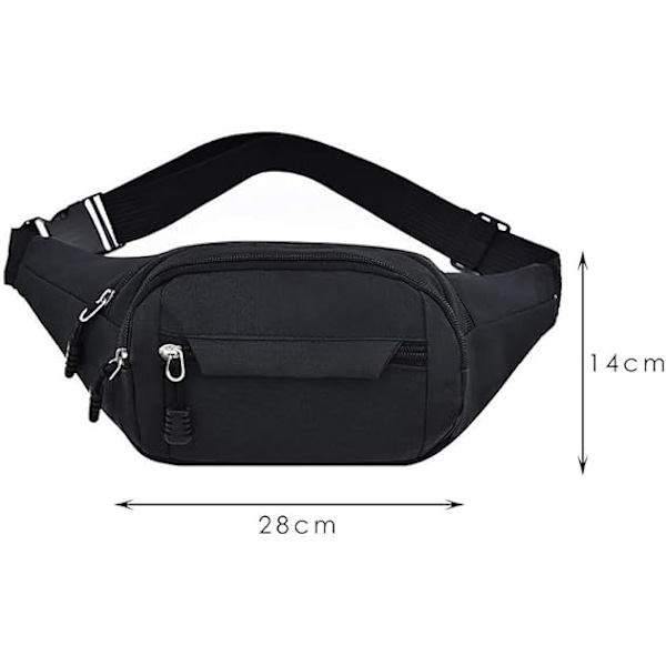 Midjeväsk, Vattentät 4 Ficka Fanny Pack Löpning Midjeväsk Väska Justerbar Bälte Midjepåsar för Utomhus Löpning Marathon Gym Cykling