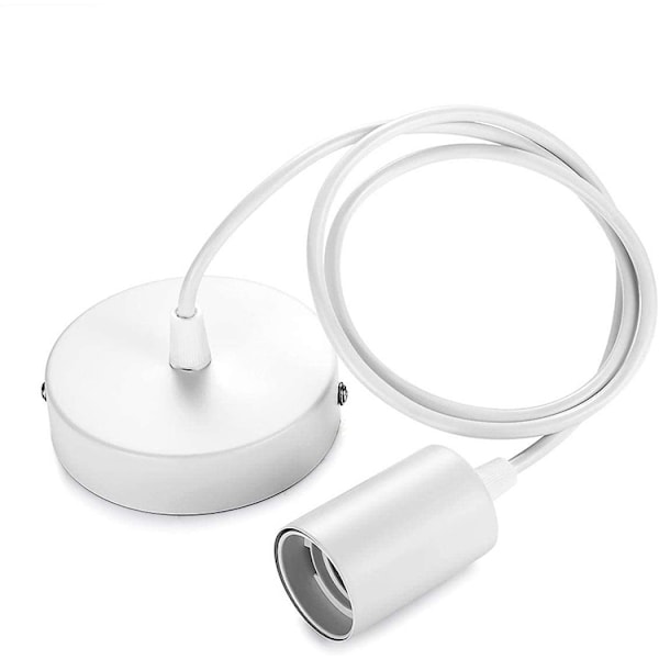 Metallikruunu, E27 kaapelinpidikkeellä, 100 cm heilurikaapeli white