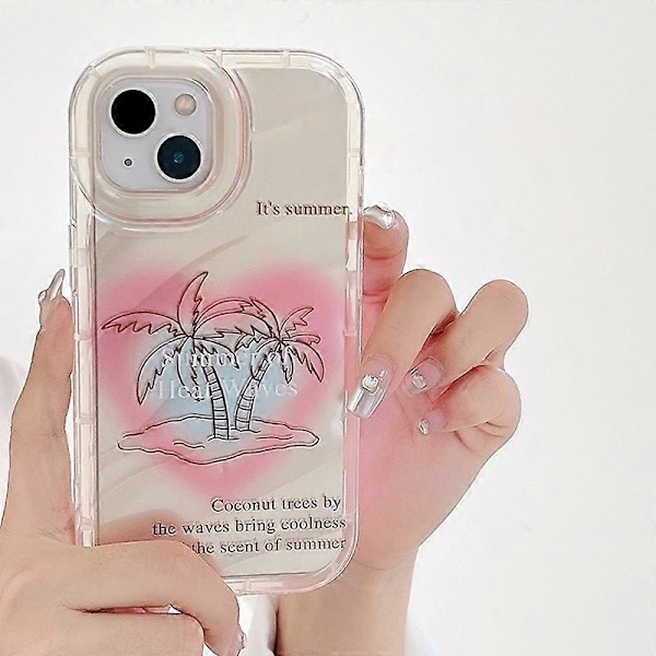 För iPhone 13 TPU Skal Anti-repor Telefonfodral Spegelyta Pappersdesign