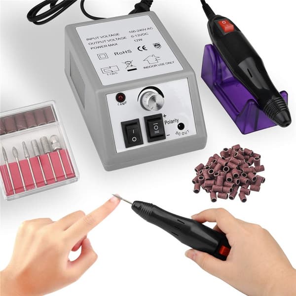 Elektrisk Nagelfil med 12 Slip-/Poleringstillbehör