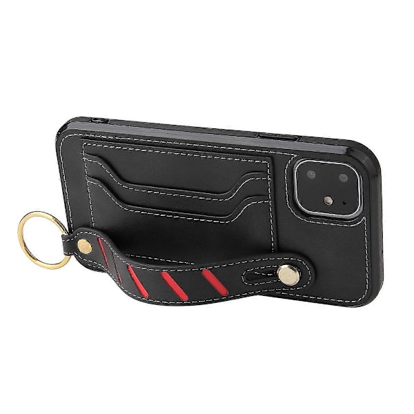 För iPhone 11 Armband Plånbok Läder Telefonfodral