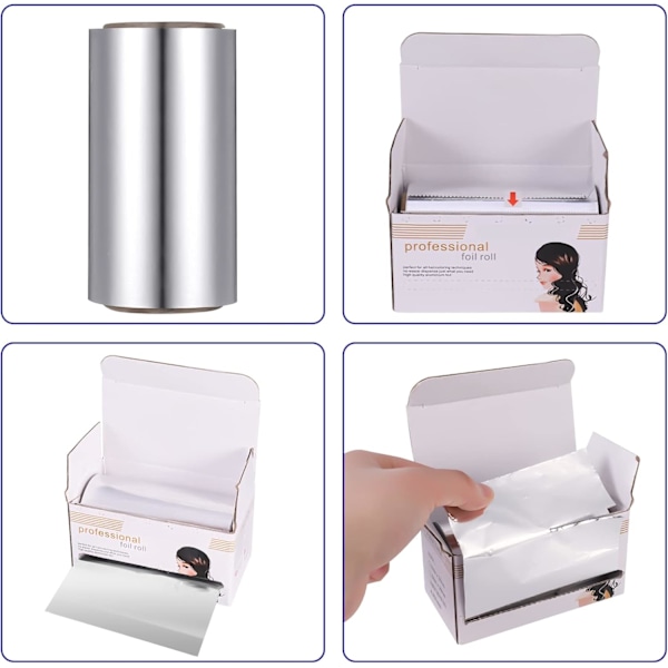 Fuyamp 1-pack 15 m Silver Hårfolie (12 cm)