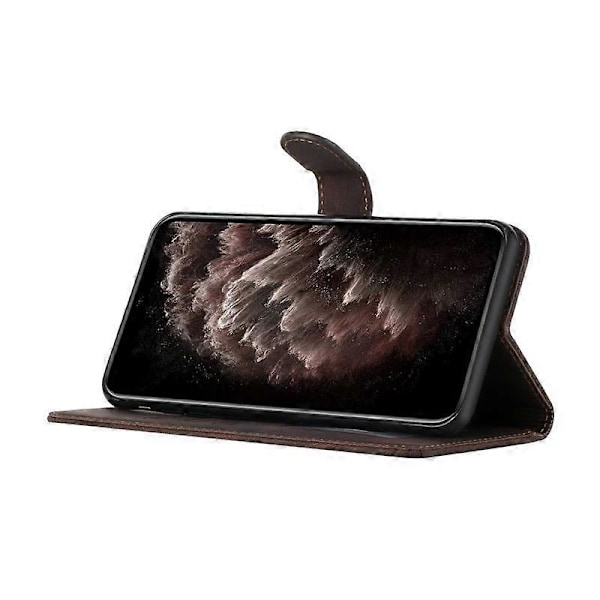 Cubic Skin Feel Flip Læder Telefon Cover til iPhone 13 Pro (Blå)
