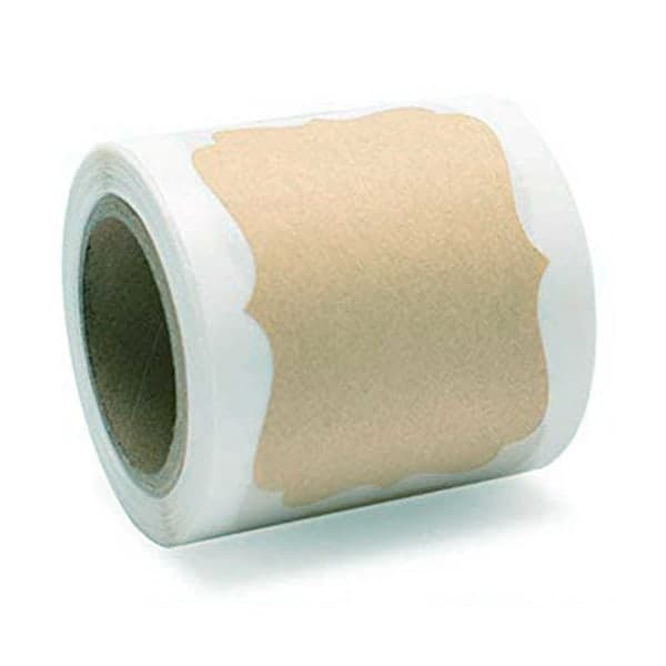 250 st Kraftpapper Etiketter för Burk, Presenter + Penna brun