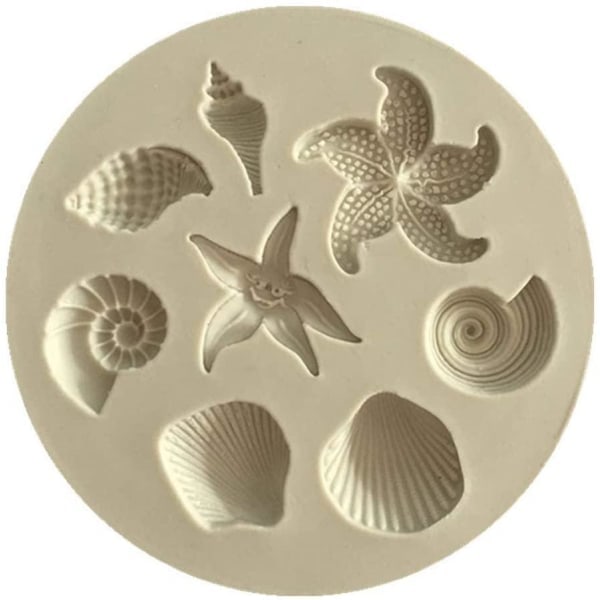 Seashells Skal Søstjerne Silikoneform Mint