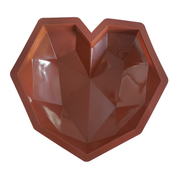 Silikone diamant hjerteformet bageform til kager coffee