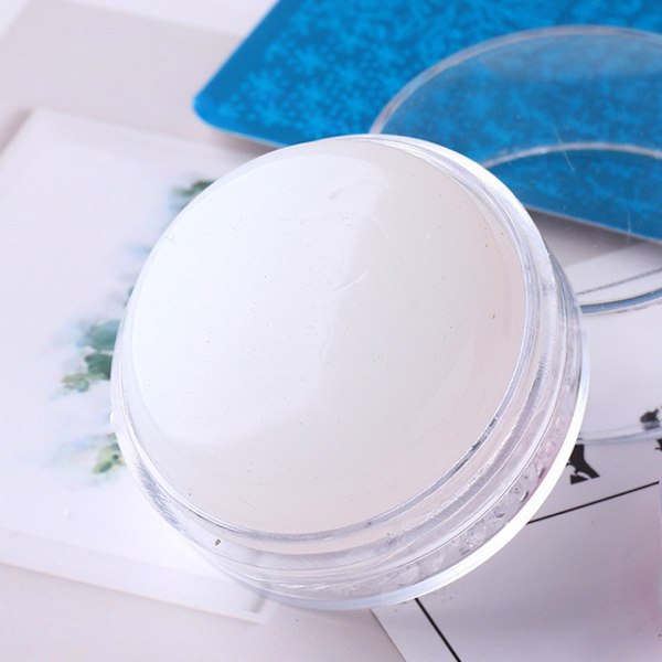 Neglekunststempel, transparent mykt klart stempel white