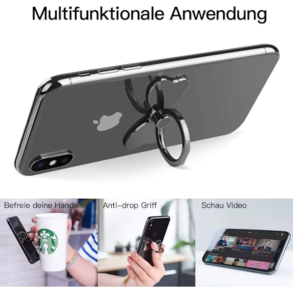 Puhelinrengaspidike 360 astetta kääntyvä, 2 kpl, musta