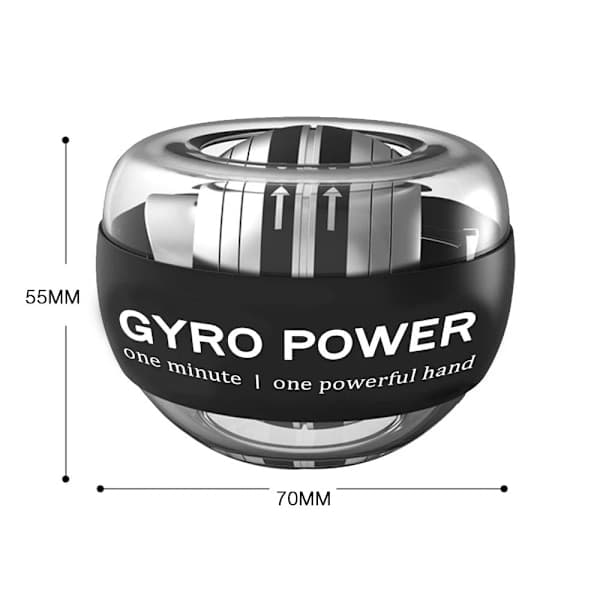 Gyroskopisk powerball til håndled - Sort