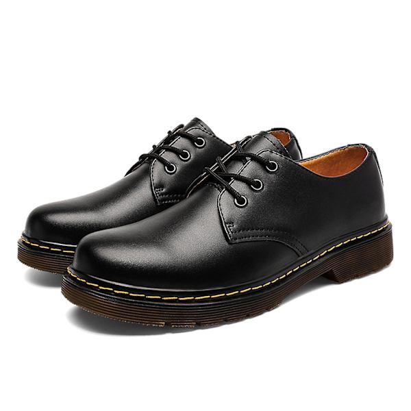 Herr Oxfords Stövlar Bekväma Halkfria Rund Tå Formella Skor Arbetskor för Män - Perfekt Svart