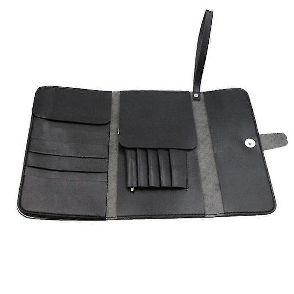 Foldbar Hårsaks Taske Pu Læder Saks Pakke Barber Frisørværktøj Pose Etui