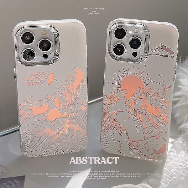 TPU-deksel med laserdesign og støtsikker skall for iPhone 15 Pro