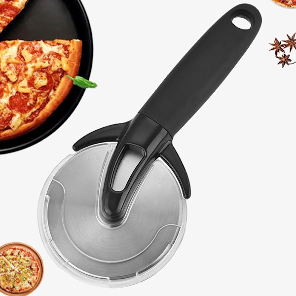 Pizzaformad Kvarn i Rostfritt Stål - Pizzakvarn Hjul Rulle