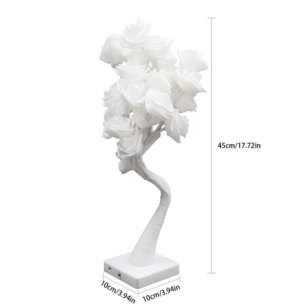 LED Bordlampe Rose Form Blomstrende Rose Lampe