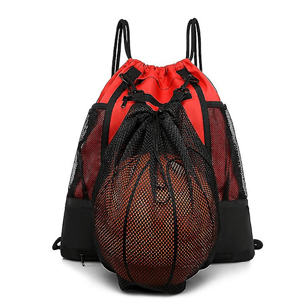 Gymnastik Snørepose Cool Basketball Fodbold Rygsæk red