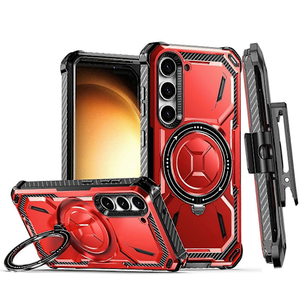 (Ny) Armor Series Hållare Telefonfodral med Bakre Klämma För Samsung Galaxy S23+ 5G