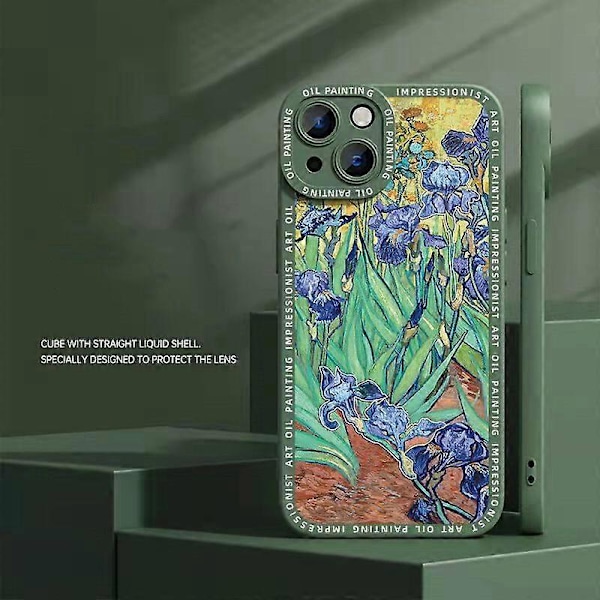 För Apple iPhone 14 Pro mobilskal flytande silikon anti-dropp skyddsfodral graffiti kreativt skyddsskal