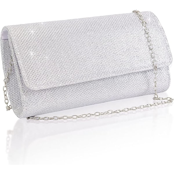 Dames Clutch Sequin Aften Håndtaske Kæde Skuldertaske