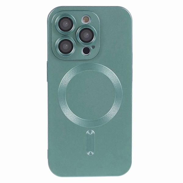 iPhone 15 Pro Max TPU -kotelo, yhteensopiva MagSafe-kumipäällysteisen puhelinkuoren kanssa ja linssisuojalla