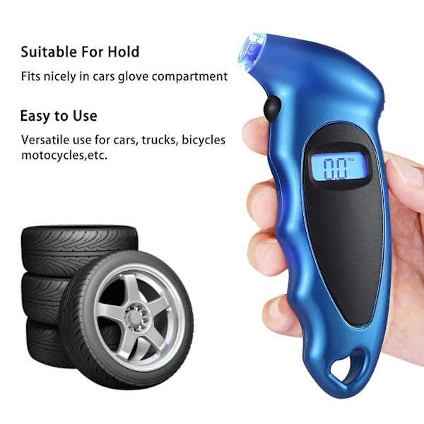 Digital Dekktrykksmåler 150 Psi For Bil Lastebil Sykkel