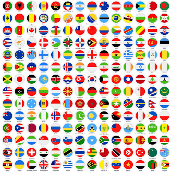 100 stk. kreative pushpin-flag, landkort pushpin