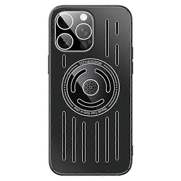 Värmeavledande Skal för iPhone 14 Pro TPU+Metall Magnetisk Baksida med Linsskydd
