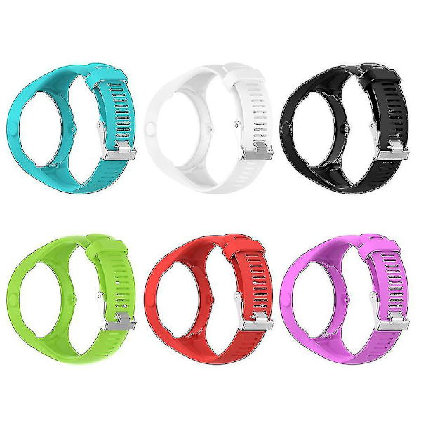 Polar M200 silikone urrem, ridsefast armbånd black