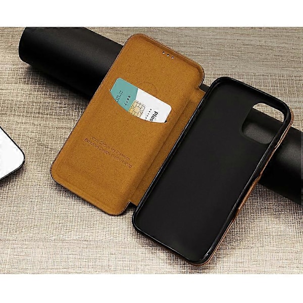 Apple iPhone 13 Pro -kotelo, iPhone 13 Pro -lompakkokotelo puhelinjalustalla, sininen
