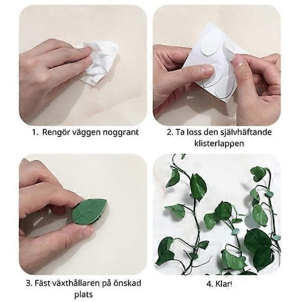 Selvklebende plantefester - Smarte usynlige planteklips 20-pakning