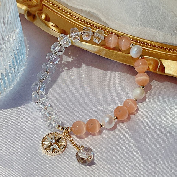 Armbånd Super Glitrende Krystal Katteøje Skov Bedste Ven