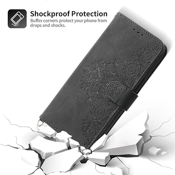 Til iPhone 12 Mini Etui, Læder Wallet Flip Etui Med Rem