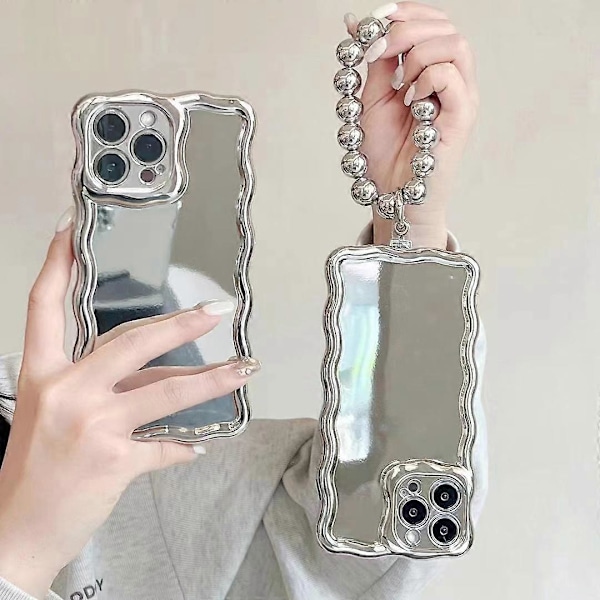 Etui til iPhone 14 Pro Max med snor, transparent silikoneetui med justerbar anti-fald halskæde etui til iPhone 14Pro Max, skulderremsetuier