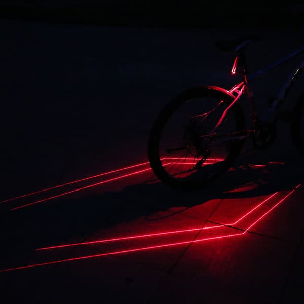 USB Genopladelig Laser LED Cykel Baglygte Sikkerhedsadvarselslys