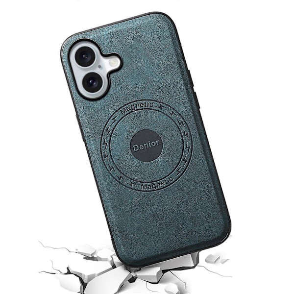 iPhone 16 -kotelo Nahka+PC+TPU Puhelinkuori Yhteensopiva MagSafe langattoman latauksen kanssa