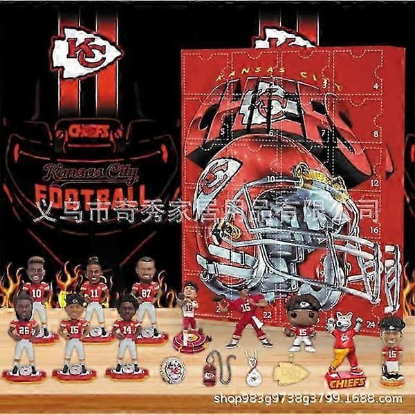 Julekalender - Kansas City Chiefs Blind Box Samleobjekt Gave