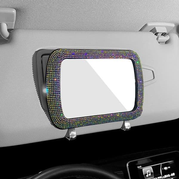 Bil Solskærm Dekoration Spejl Auto Kvinder Makeup Spejl BLÅ Blå Blue