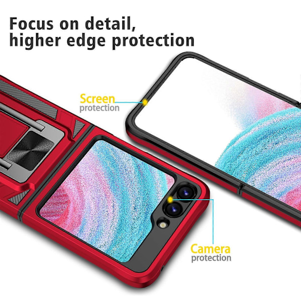 2-i-1 Holder Magnetisk Armor Støtsikkert Telefondeksel For Samsung Galaxy Z Flip5