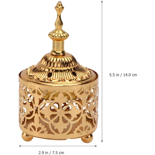 Arabisk røkelsebrenner, metall vintage aromaterapi lampestativ
