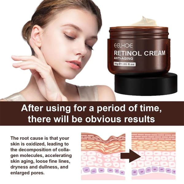 30G Retinol Rynkefjerner Ansiktskrem Anti-aldring Oppstrammende Løftende Hudfuktighetskrem Kosmetikk F2F4